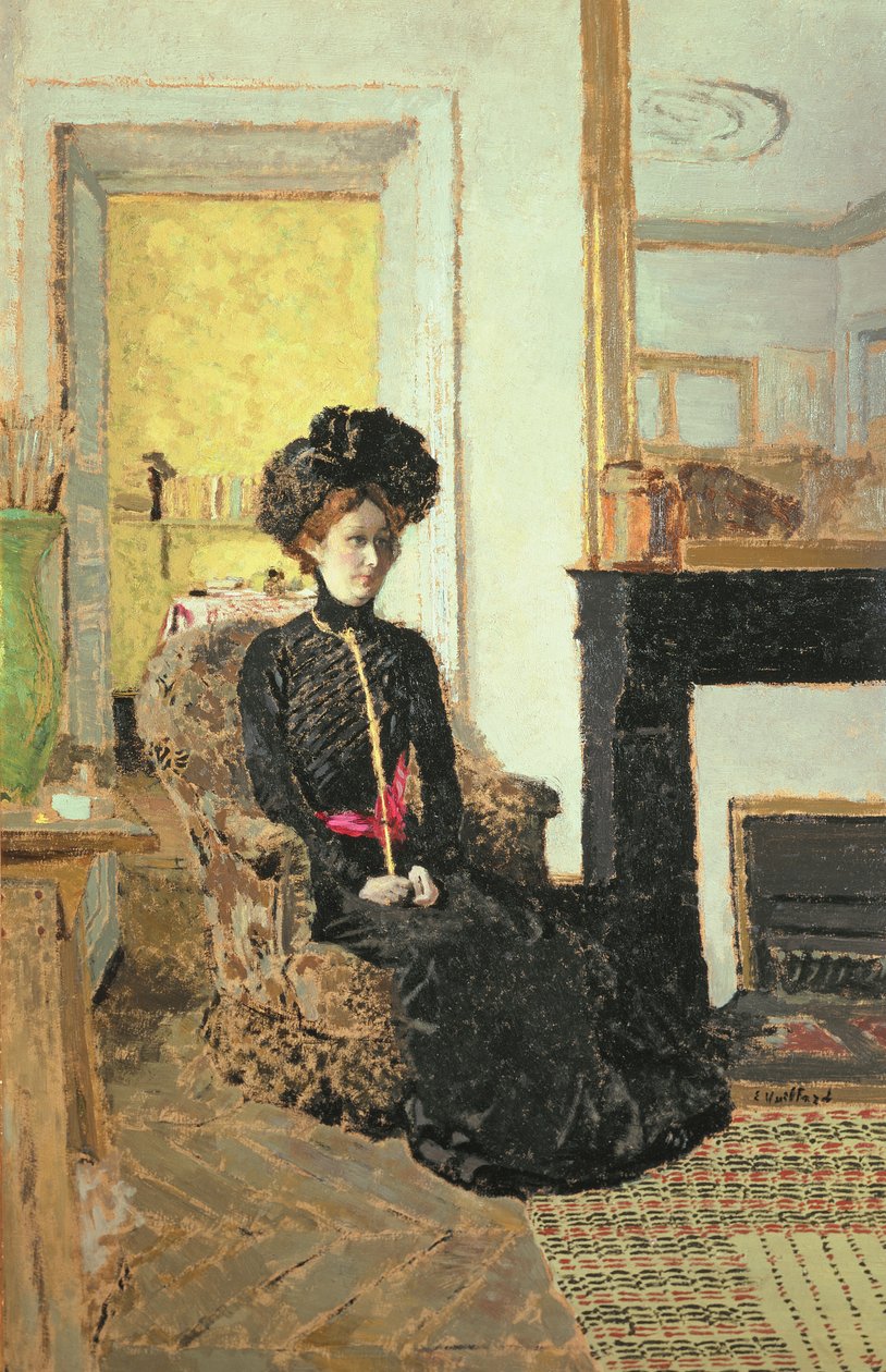 Sittande kvinna, 1901 (olja) av Edouard Vuillard