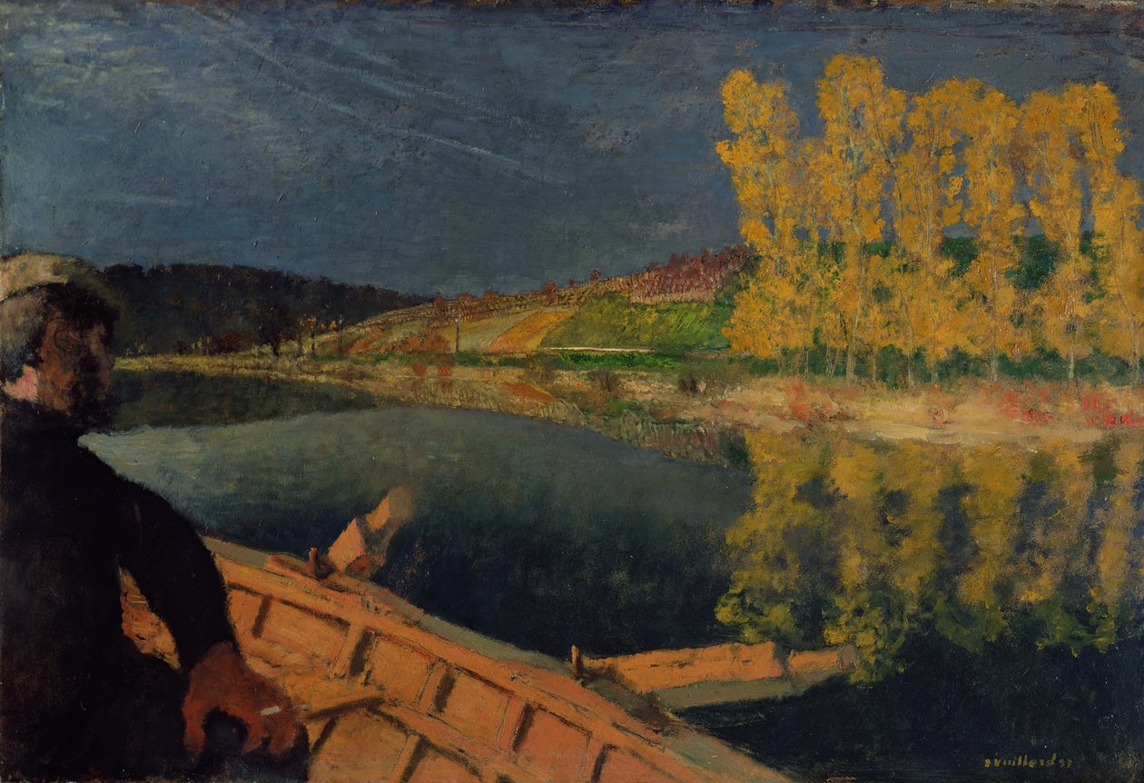 The Oarsman, 1897 (olja på kort) av Edouard Vuillard
