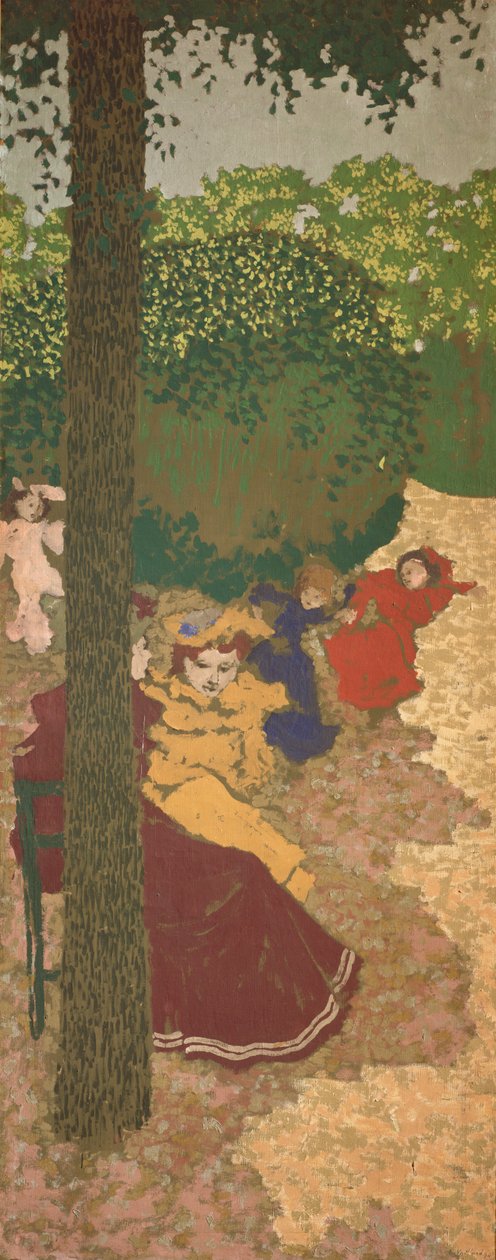 The Public Gardens: Young Girls Playing, 1894 (valpsjuka på duk) av Edouard Vuillard