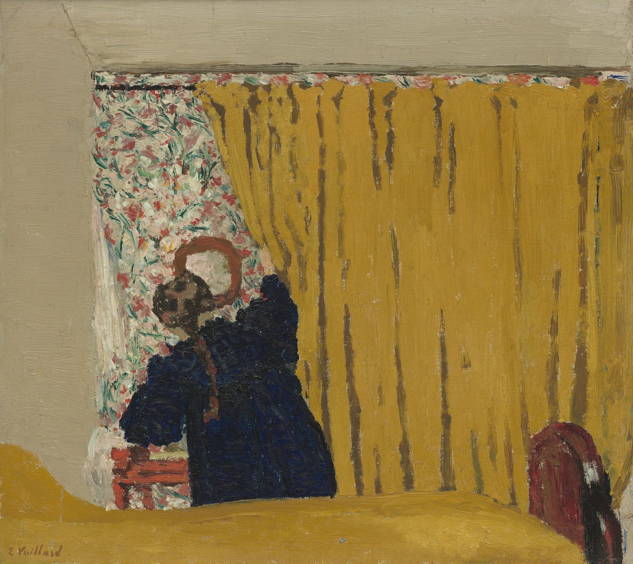 Den gula ridån, ca 1893 av Edouard Vuillard