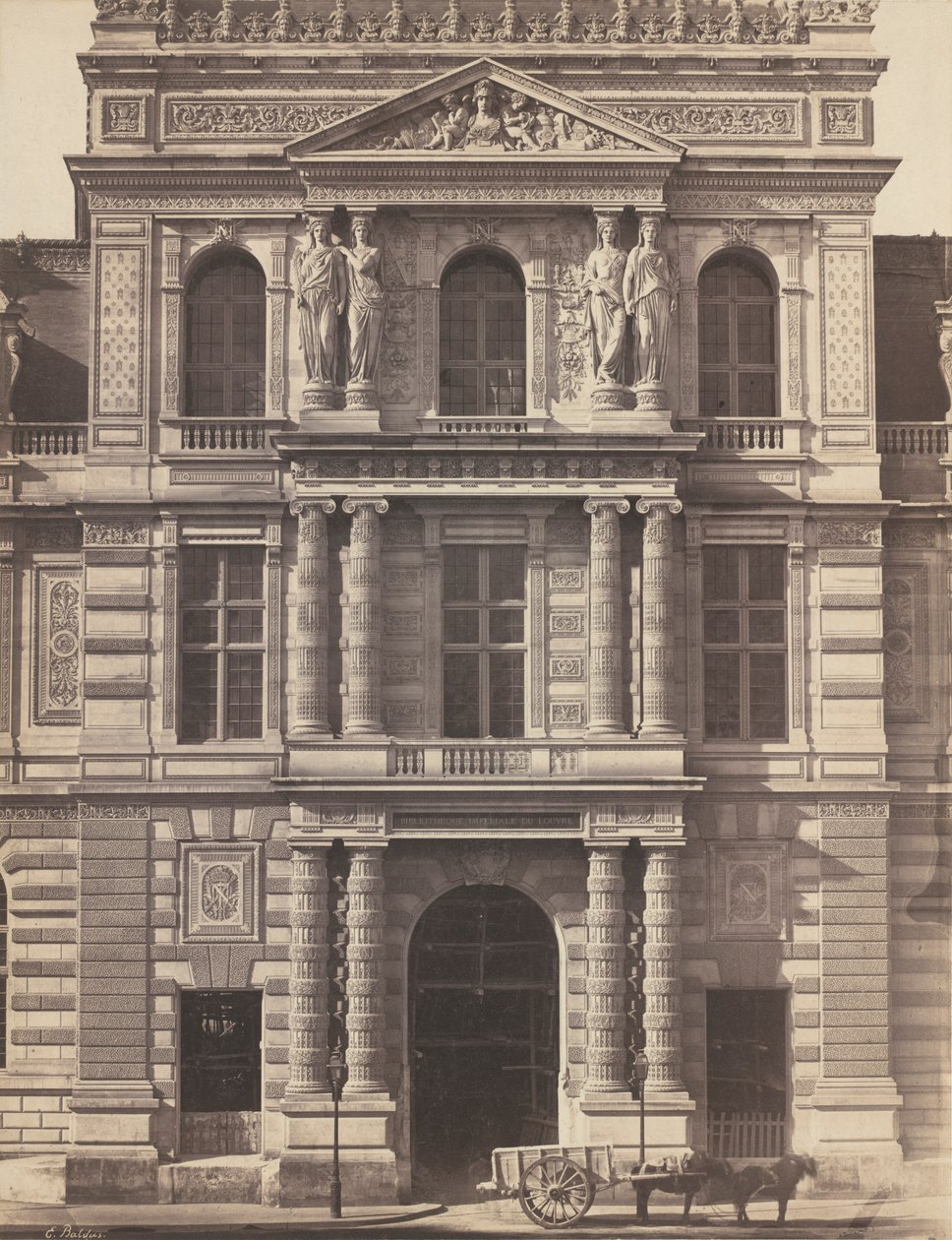 Bibliothèque Imperiale du Louvre,1856-1857 (foto) av Edouard Denis Baldus