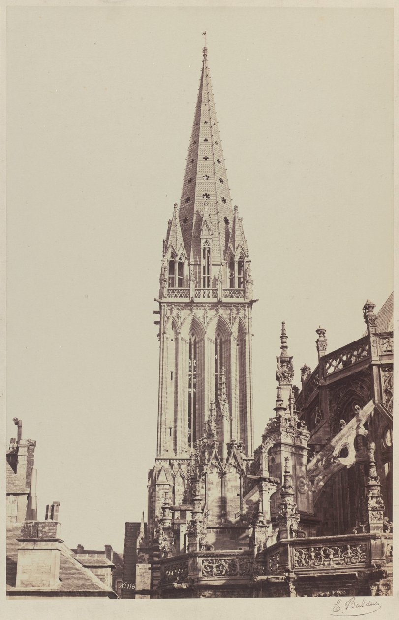 Saint-Pierre-kyrkan, Caen,1855 (foto) av Edouard-Denis Baldus