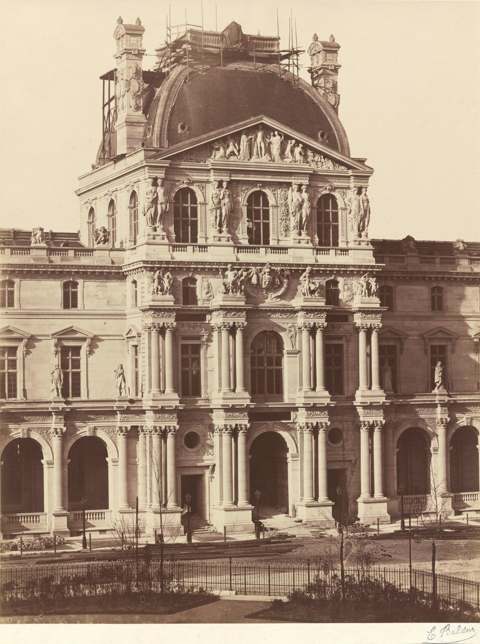 Utsikt över Louvren,1855-1857 (foto) av Edouard Denis Baldus