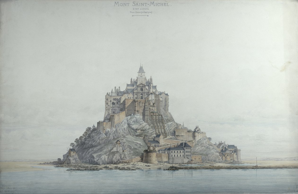 Mont Saint-Michel (västra sidan), 1873 av Edouard-Jules Corroyer
