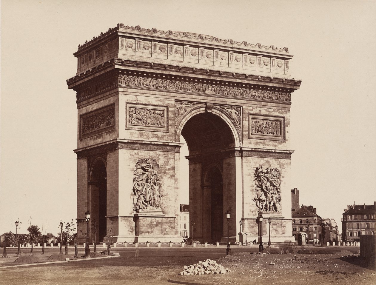 Triumfbågen vid Étoile, Paris av Édouard Baldus