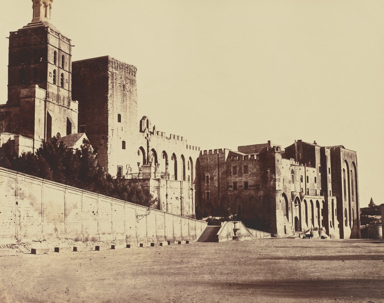 Avignon. Påvepalatset av Édouard Baldus