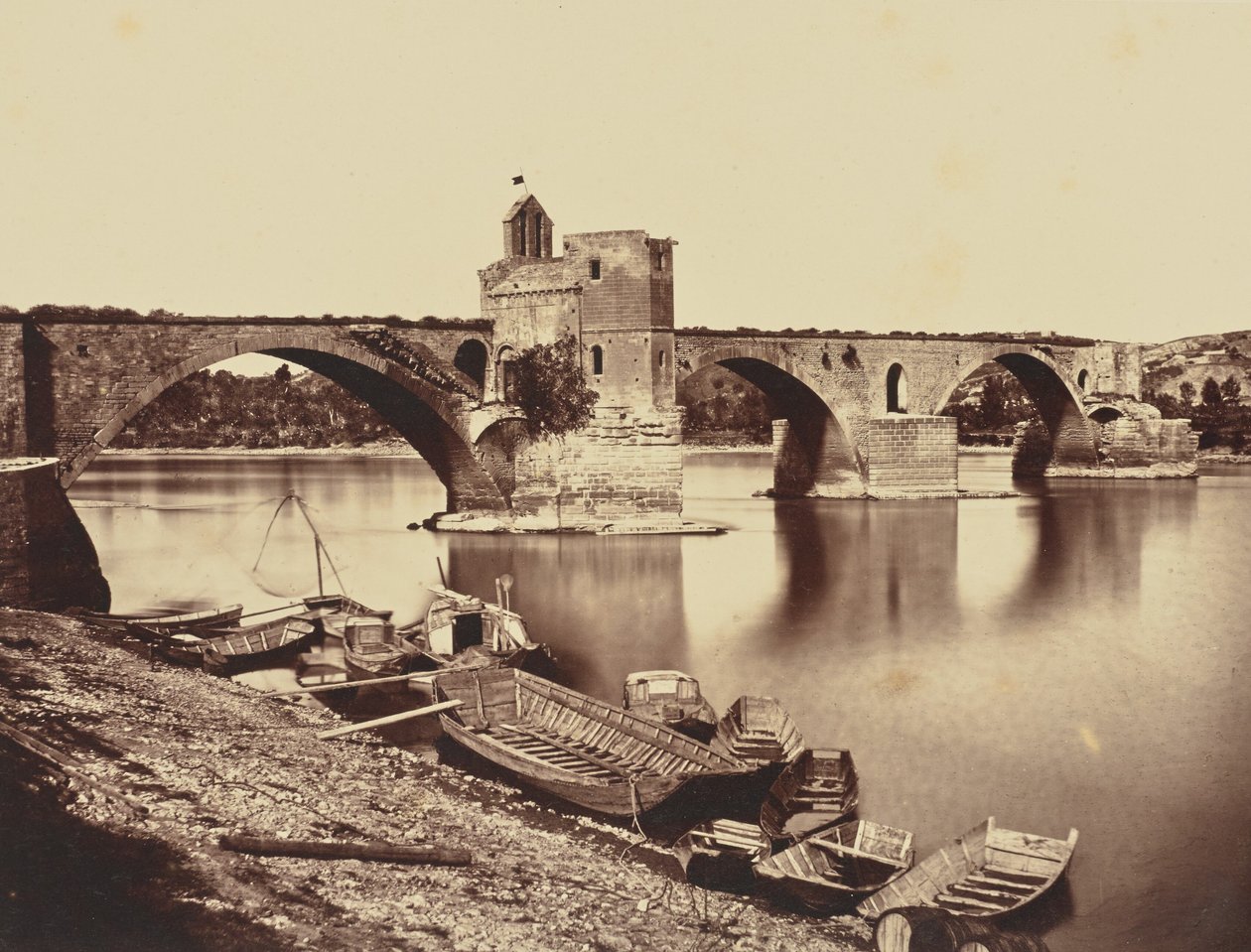 Avignon. Pont St Benezet av Édouard Baldus
