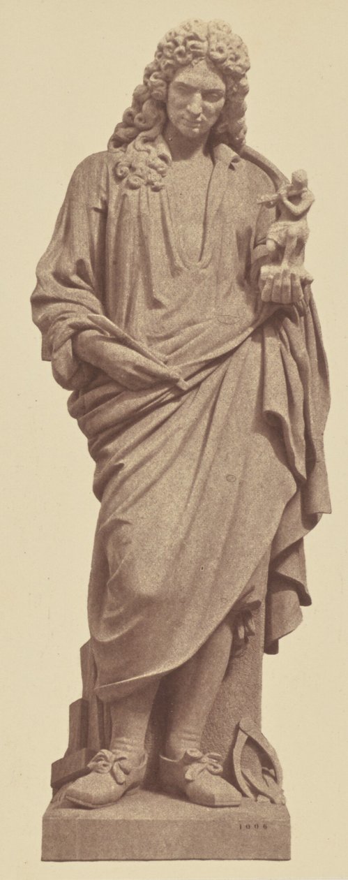 ["Coysevox", staty av Jules Droz, utsmyckning av Louvren, Paris] av Édouard Baldus