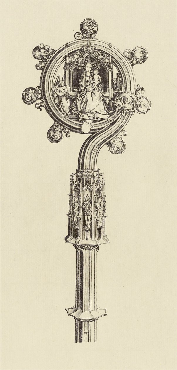 [Design för en stav av Martin Schongauer] av Édouard Baldus