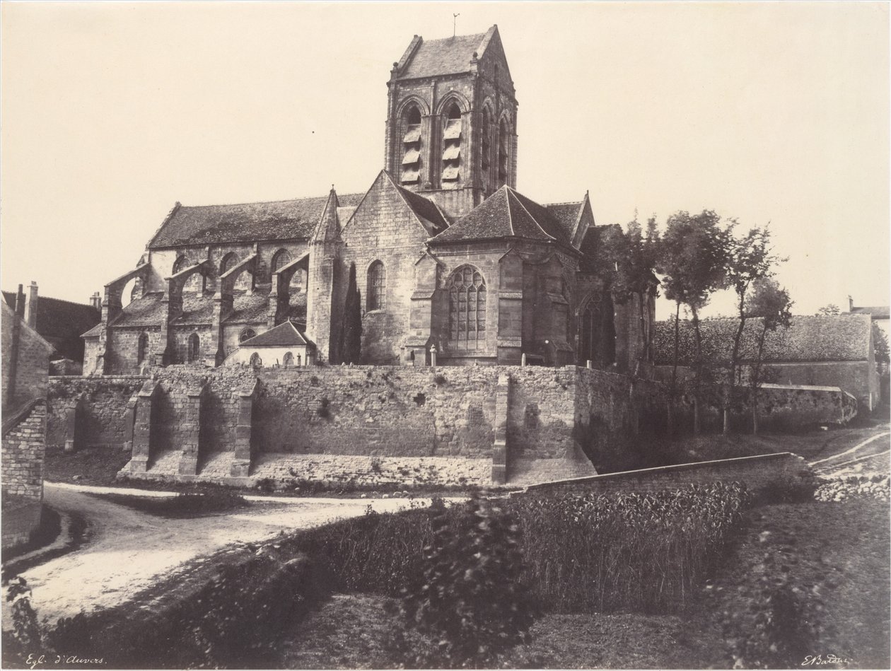 Kyrkan i Auvers av Édouard Baldus