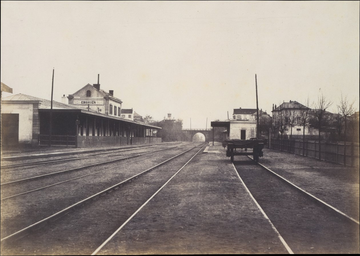 Enghiens station av Édouard Baldus