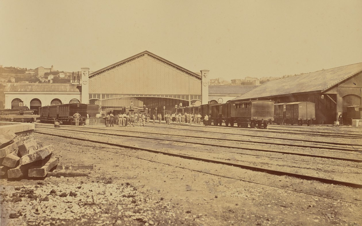 Lyon. Perrache station av Édouard Baldus