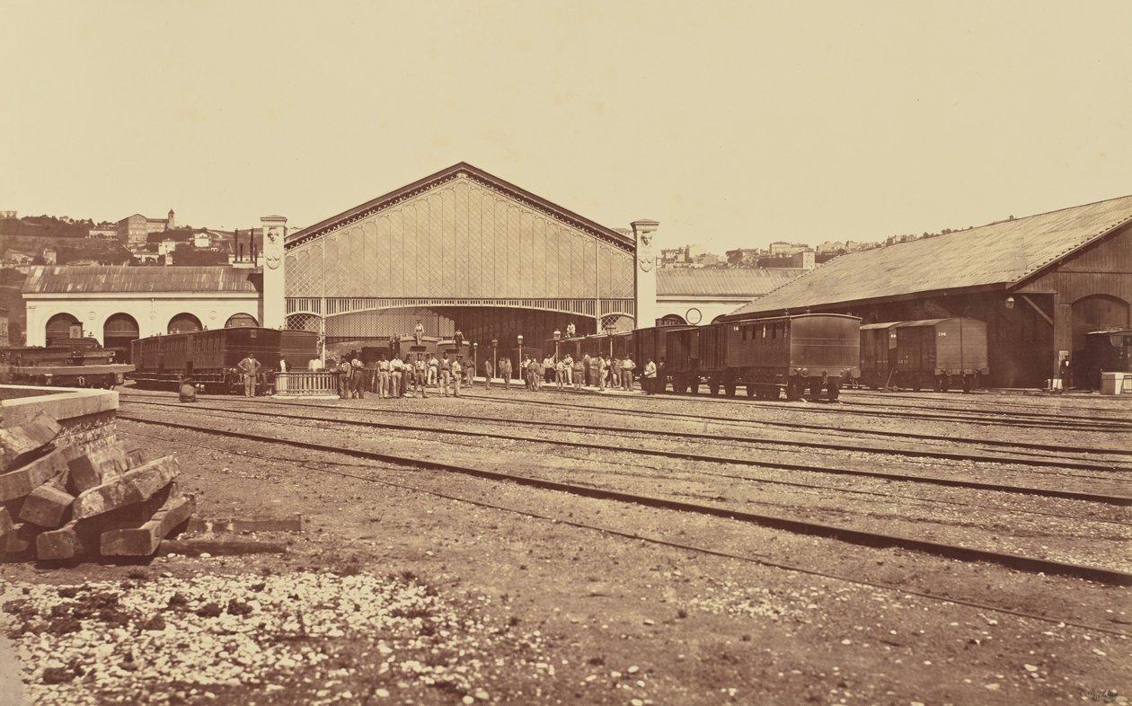 Lyon. Perrache station av Édouard Baldus