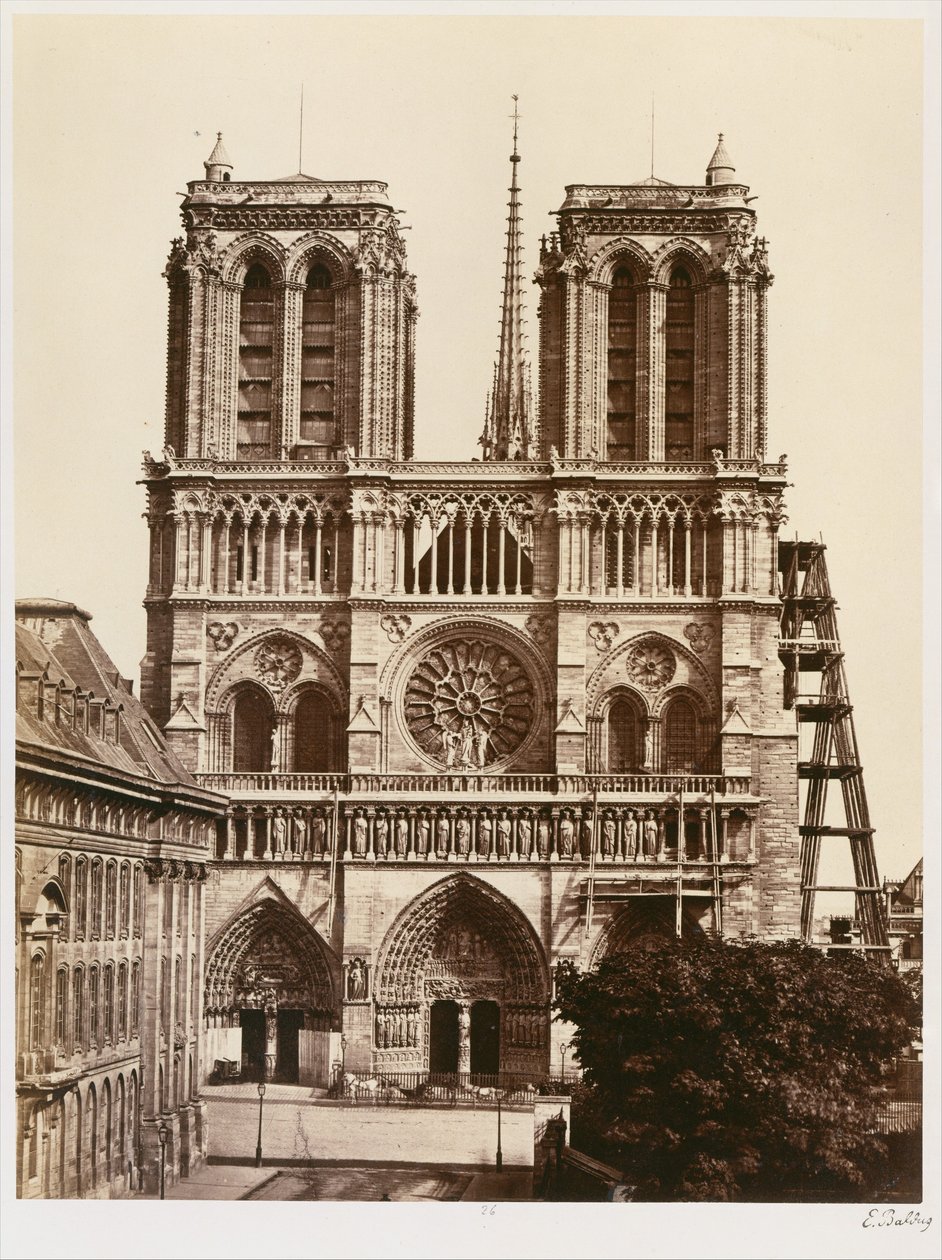 Notre-Dame (fasad) av Édouard Baldus