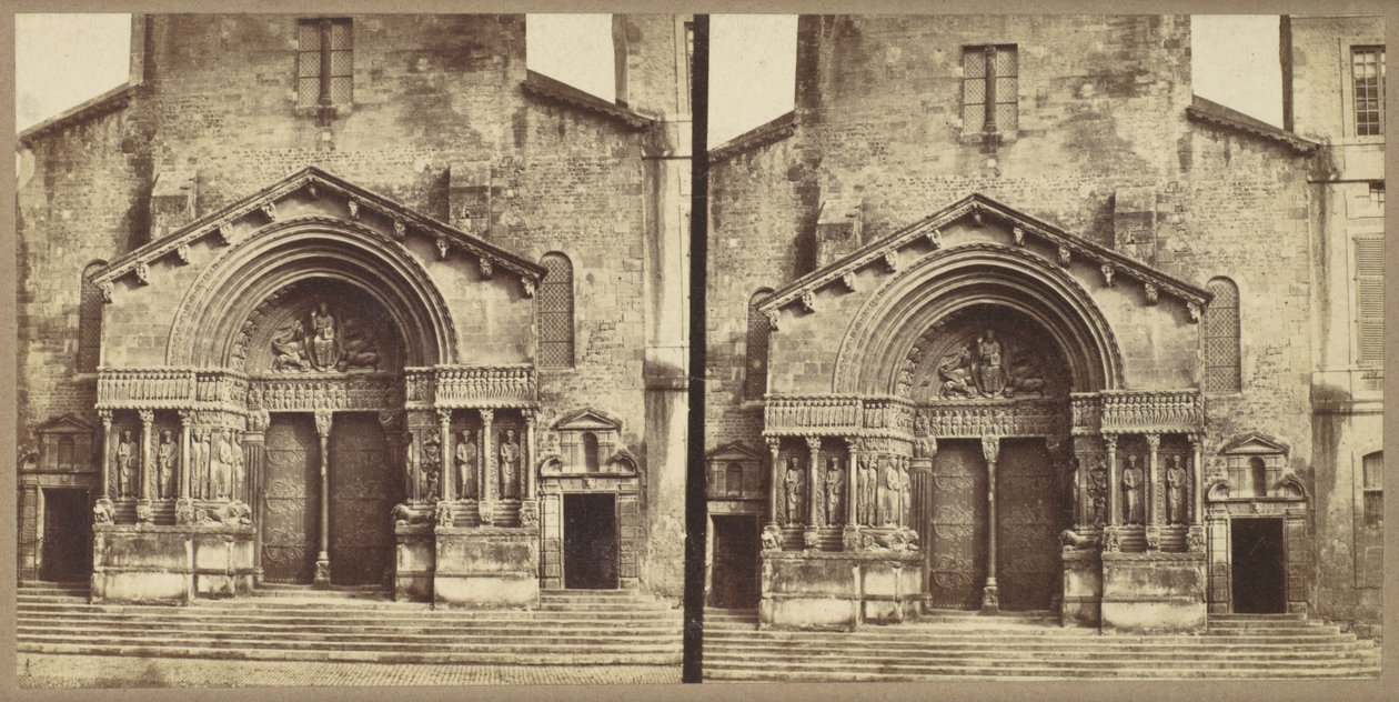 Portal, Saint-Trophime-kyrkan, Arles av Édouard Baldus