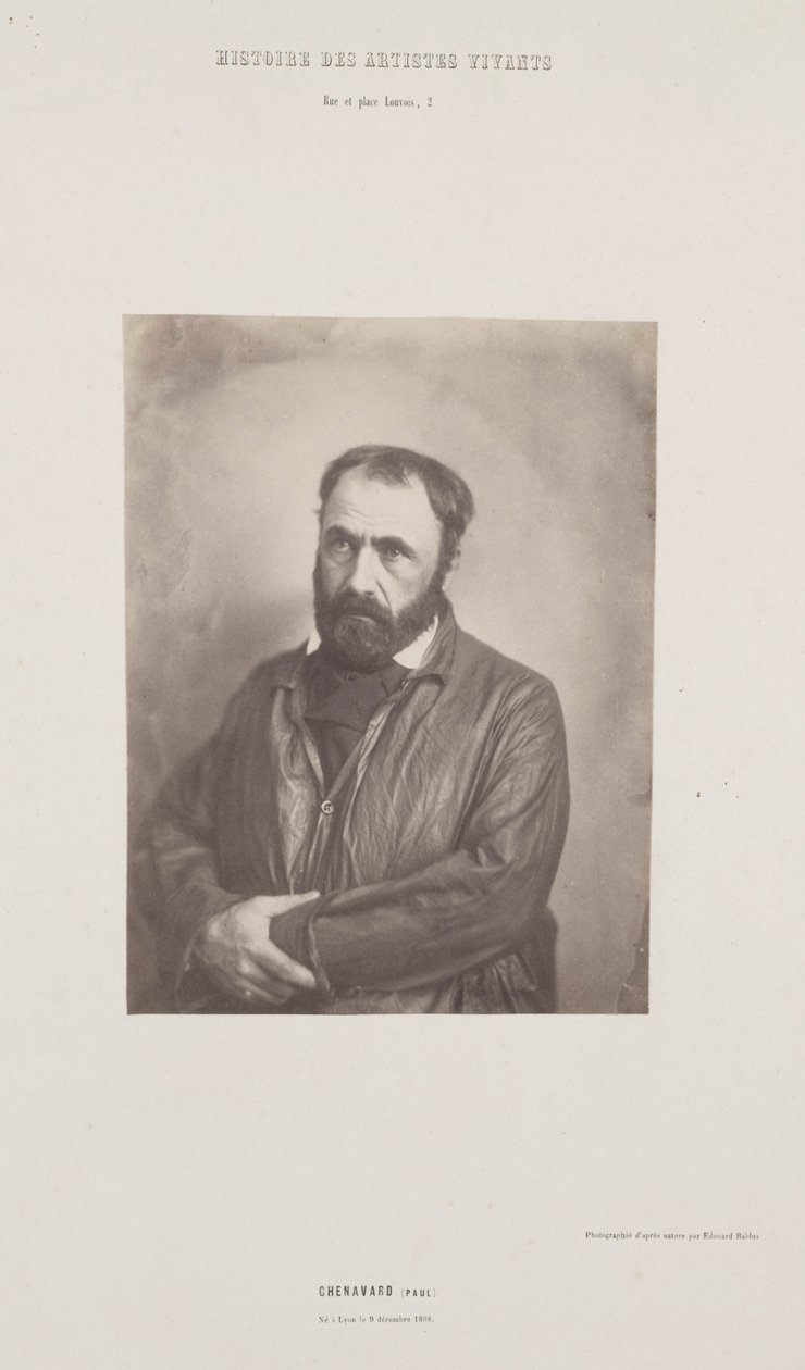 Porträtt av Paul Chenavard, från serien "Histoire des Artistes Vivants" av Édouard Baldus