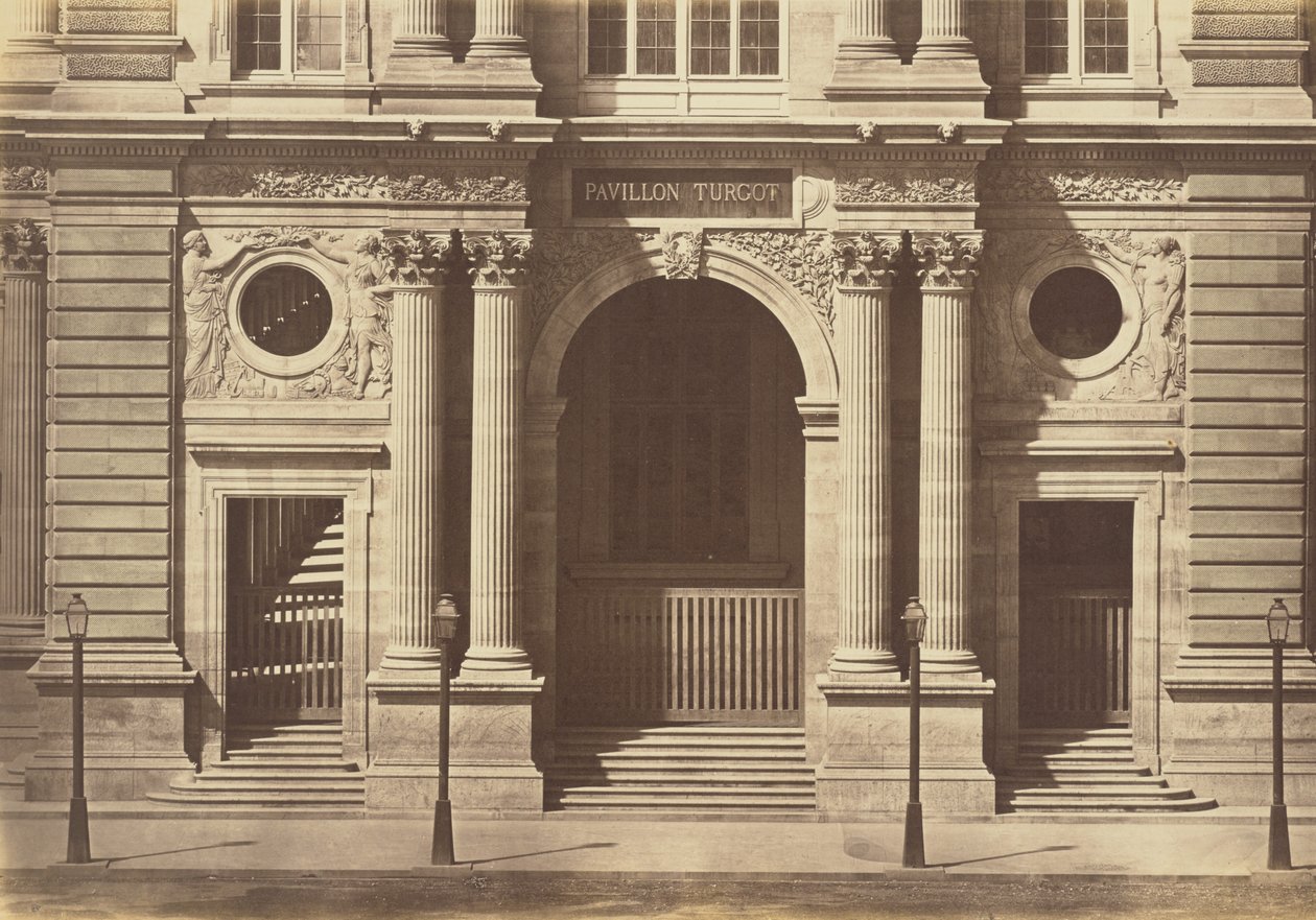 Bottenvåningen i Pavillon Turgot, Louvren, Paris av Édouard Baldus