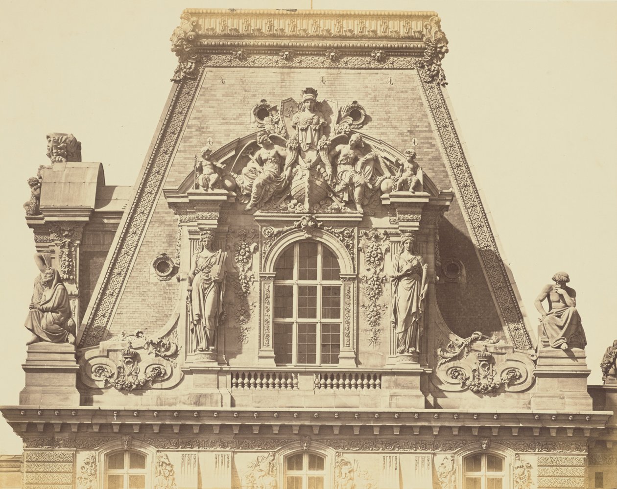 [Taket på Pavillon Turgot, Louvren, Paris] av Édouard Baldus