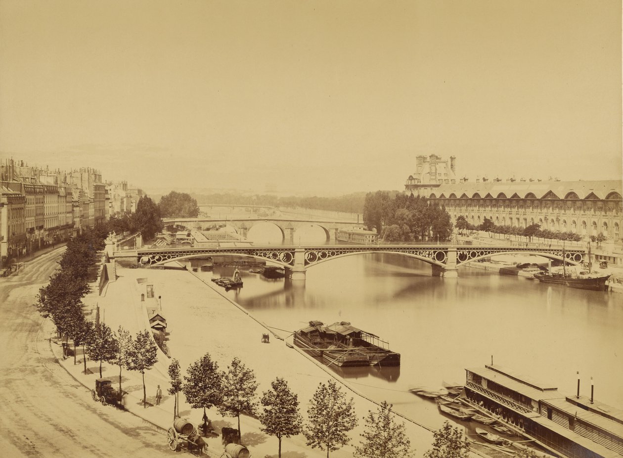 Seine och Île de la Cité av Édouard Baldus