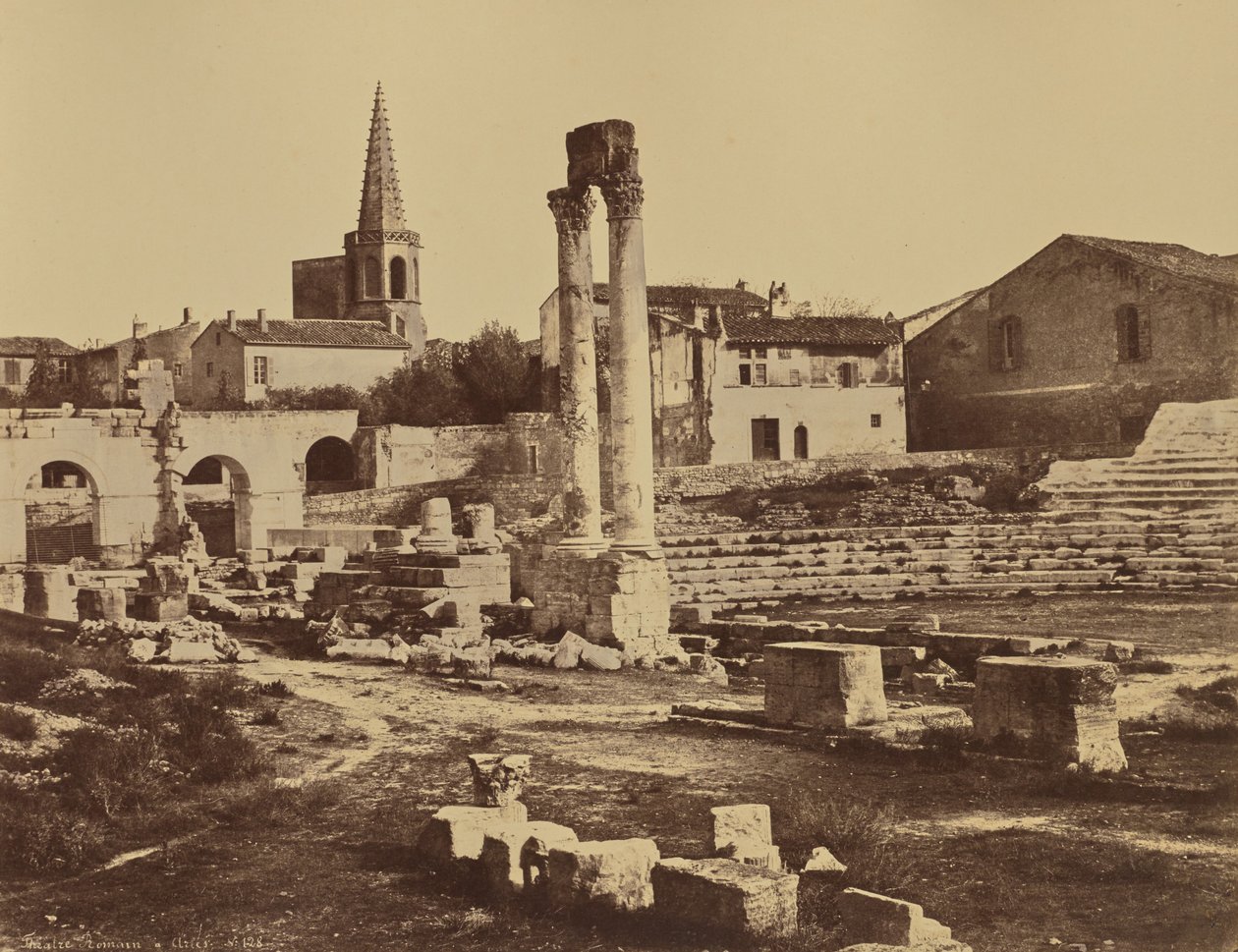 Romersk teater i Arles av Édouard Baldus