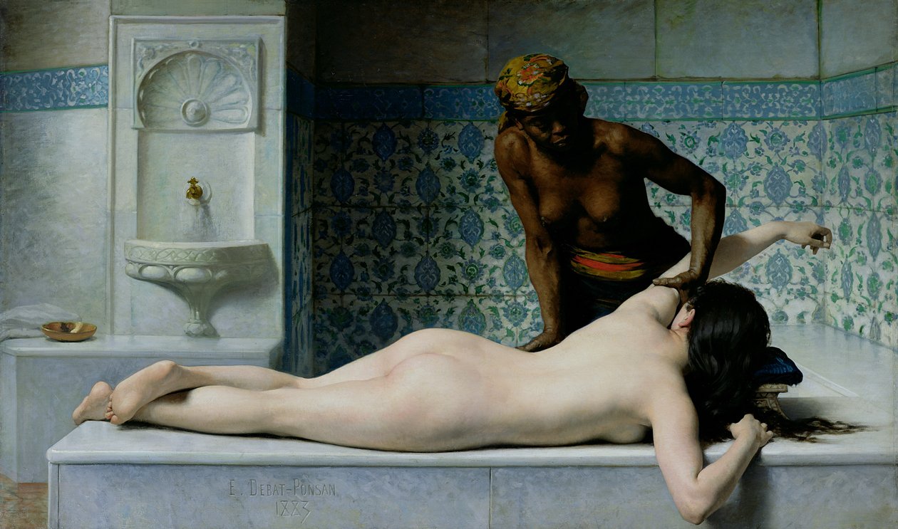 Massagen, 1883 av Edouard Debat Ponsan