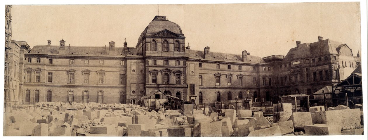 Louvren: Napoleons gård från karusellen av Edouard Denis Baldus