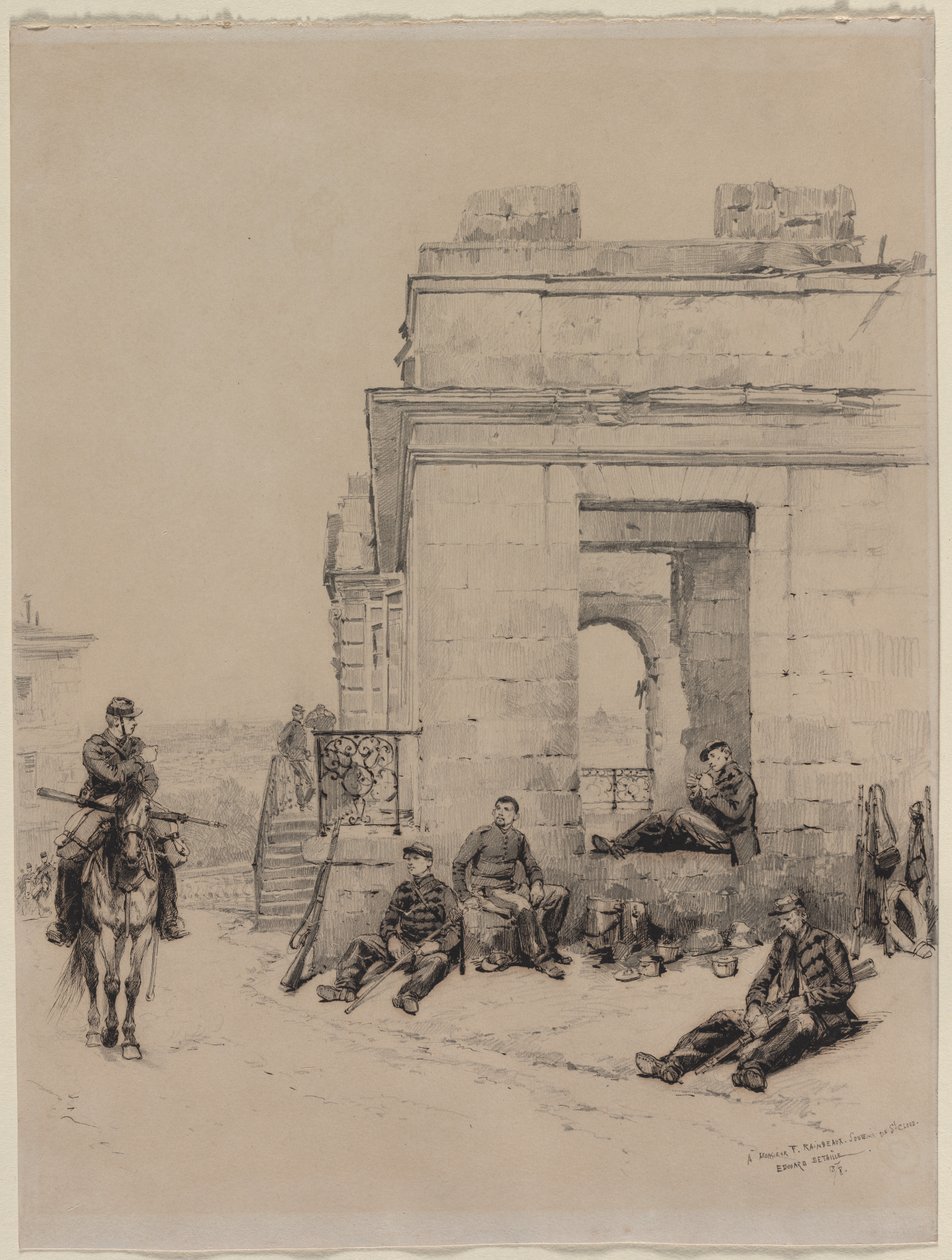 Soldater som vilar (recto) av Edouard Detaille