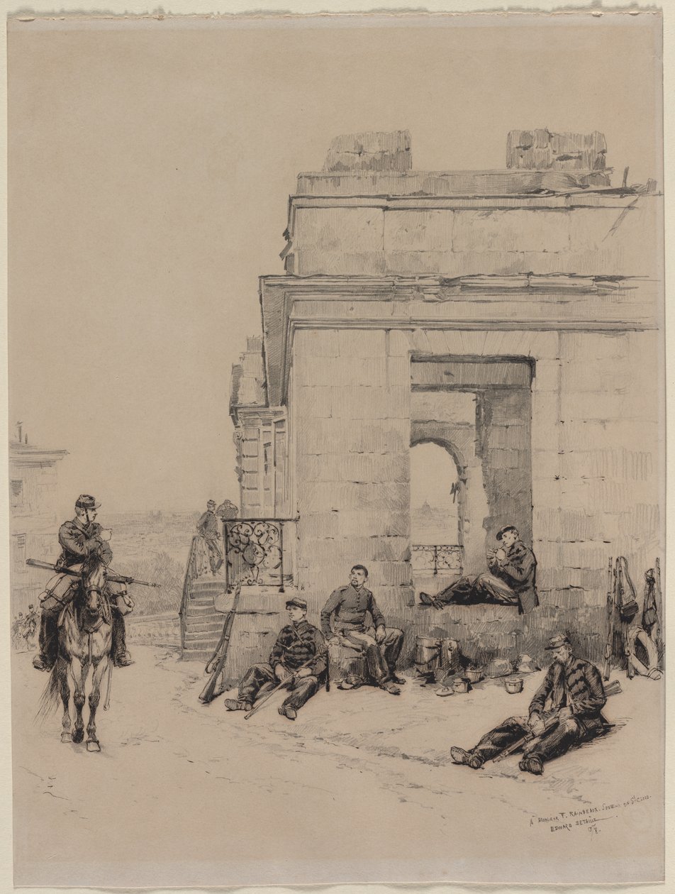 Soldater vilar, 1878. av Jean Baptiste Edouard Detaille