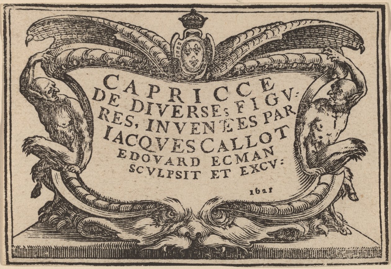 Titelsida för "The Capricci" av Edouard Eckman after Jacques Callot