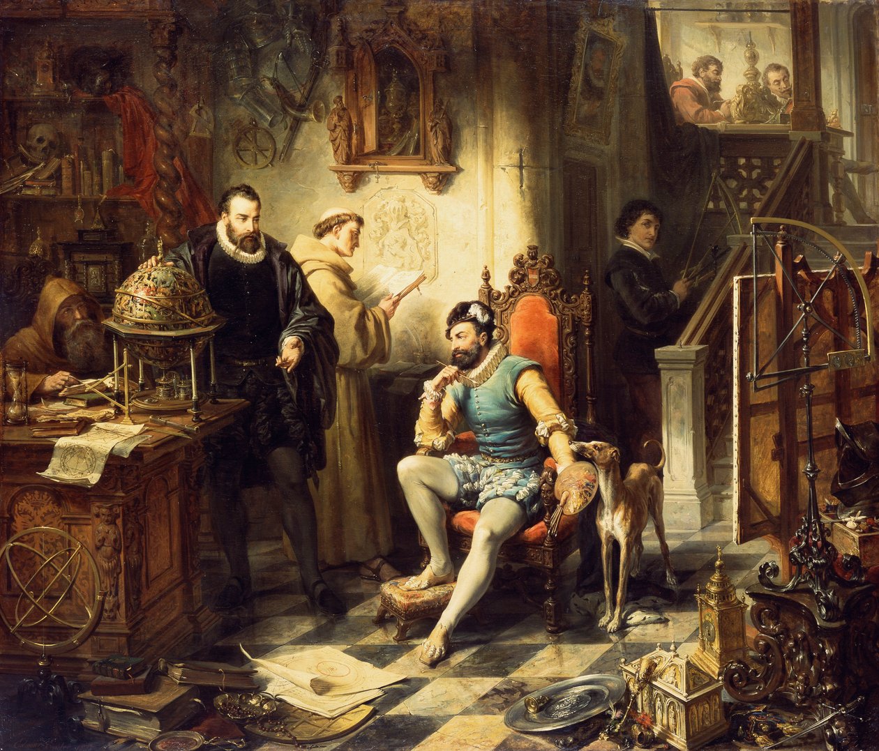 Upptäcka teleskopet, 1855 av Edouard Ender