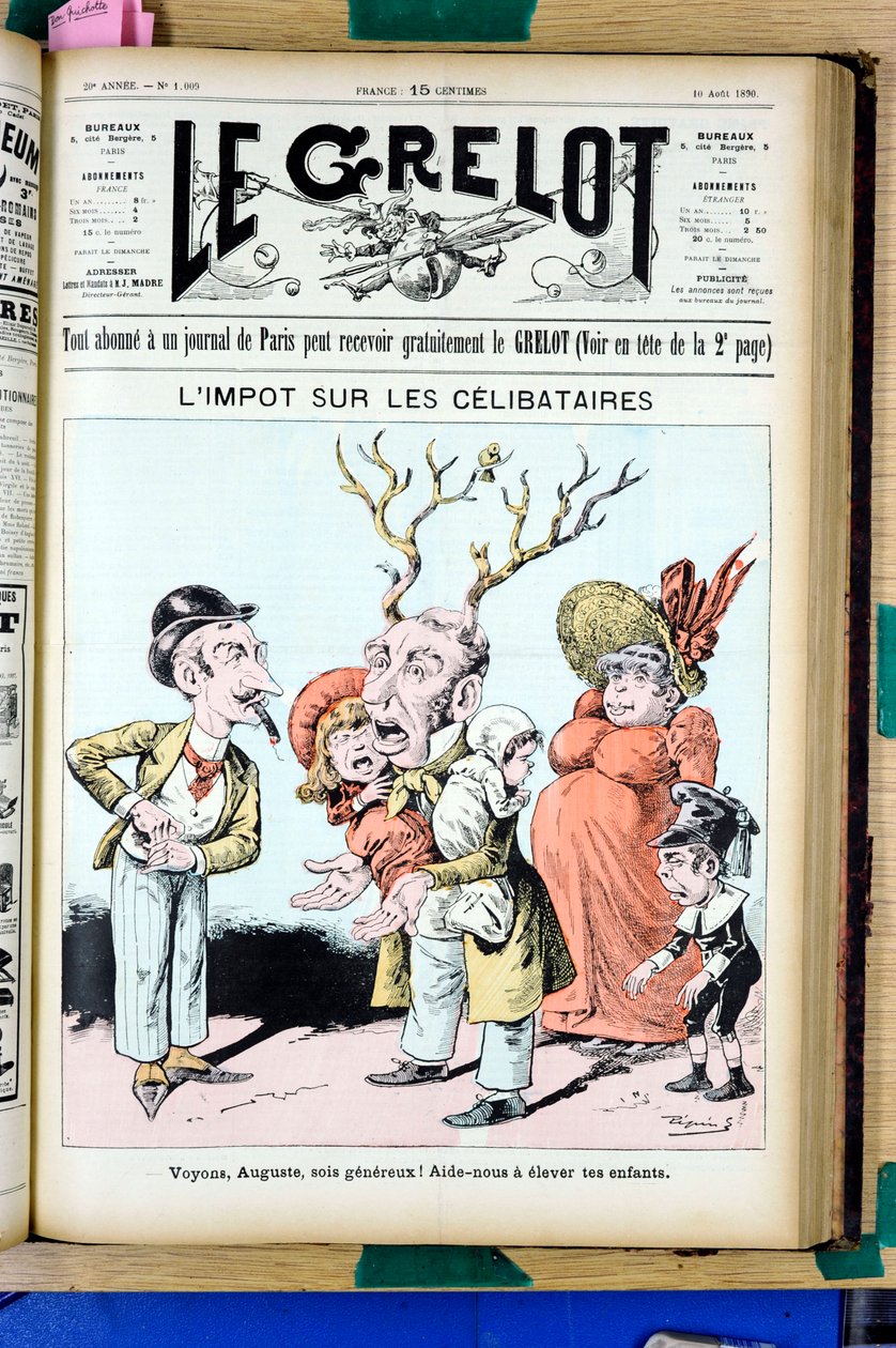 Omslag till "" Le Grelot"", nummer 1009, Satirical in Colors av Edouard Guillaumin Pepin