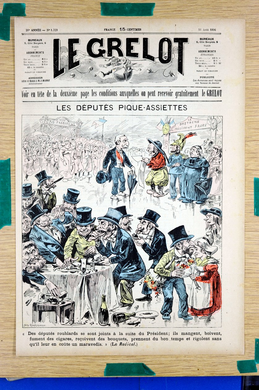 Omslag till "" Le Grelot"", nummer 1323, Satirical in Colors av Edouard Guillaumin Pepin