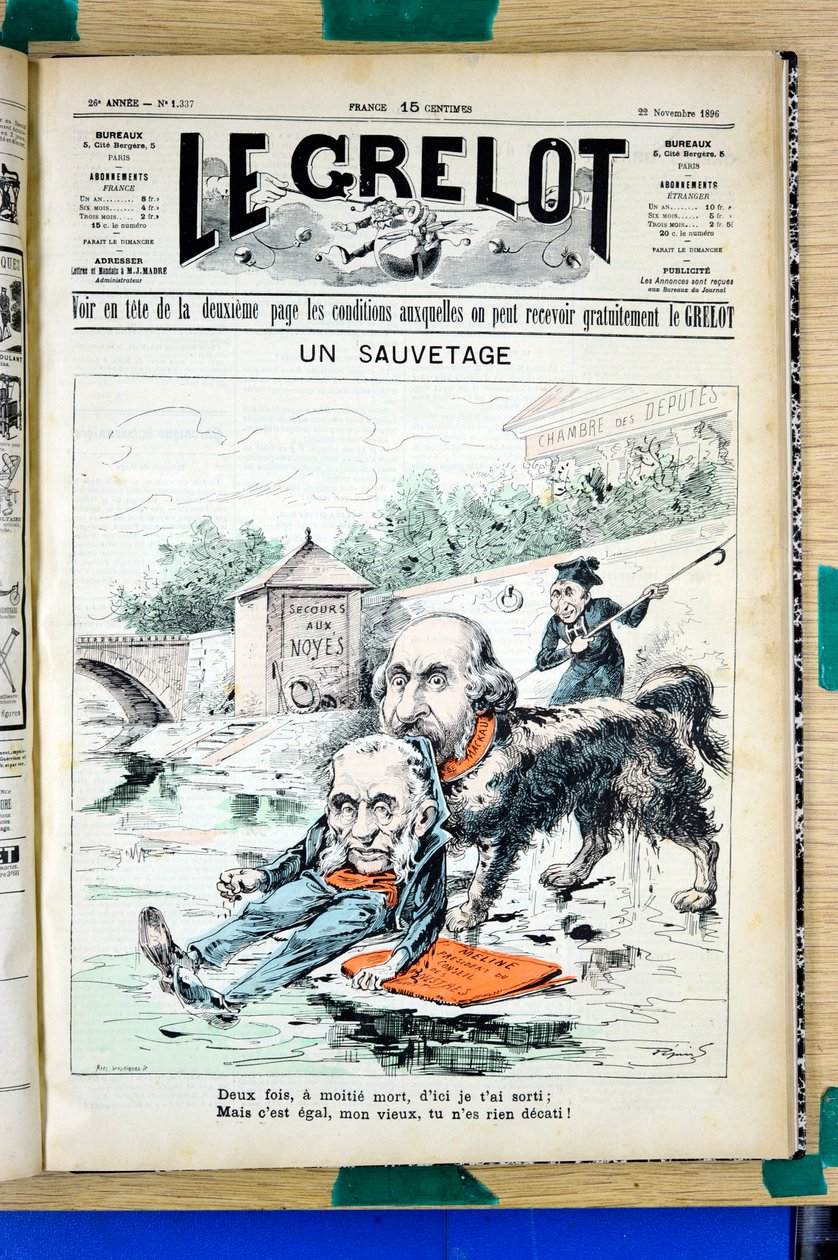 Omslag till "" Le Grelot"", nummer 1337, Satirical in Colors av Edouard Guillaumin Pepin
