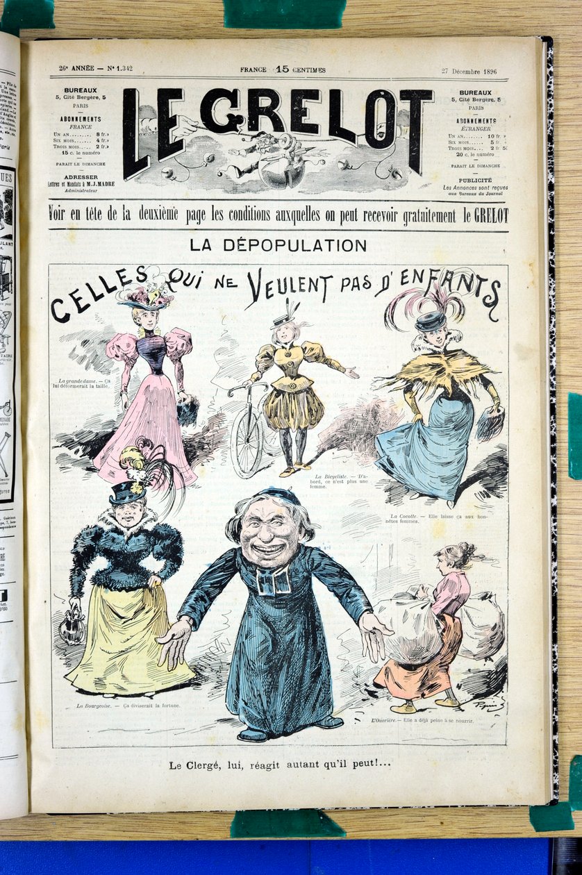 Omslag till "" Le Grelot"", nummer 1342, Satirical in Colors av Edouard Guillaumin Pepin