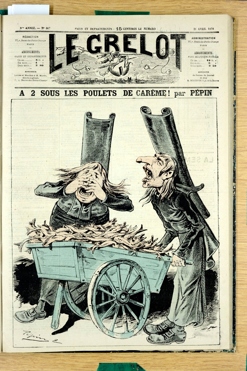 Omslag till "" Le Grelot"", nummer 367, Satirical in Colors av Edouard Guillaumin Pepin