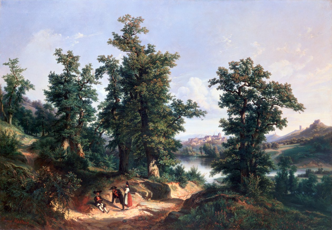 Ingången till Saverneskogen, 1838 av Edouard Jean Marie Hostein
