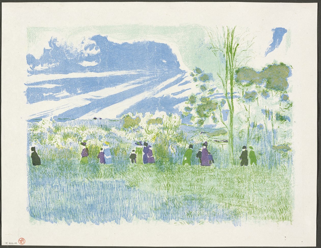 Across the Fields, plansch tre från Landscapes and Interiors av Édouard Jean Vuillard