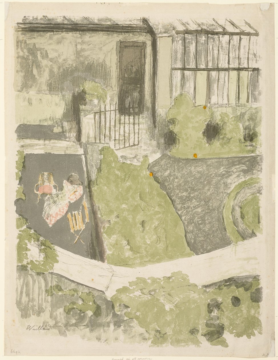 Trädgården framför studion av Édouard Jean Vuillard