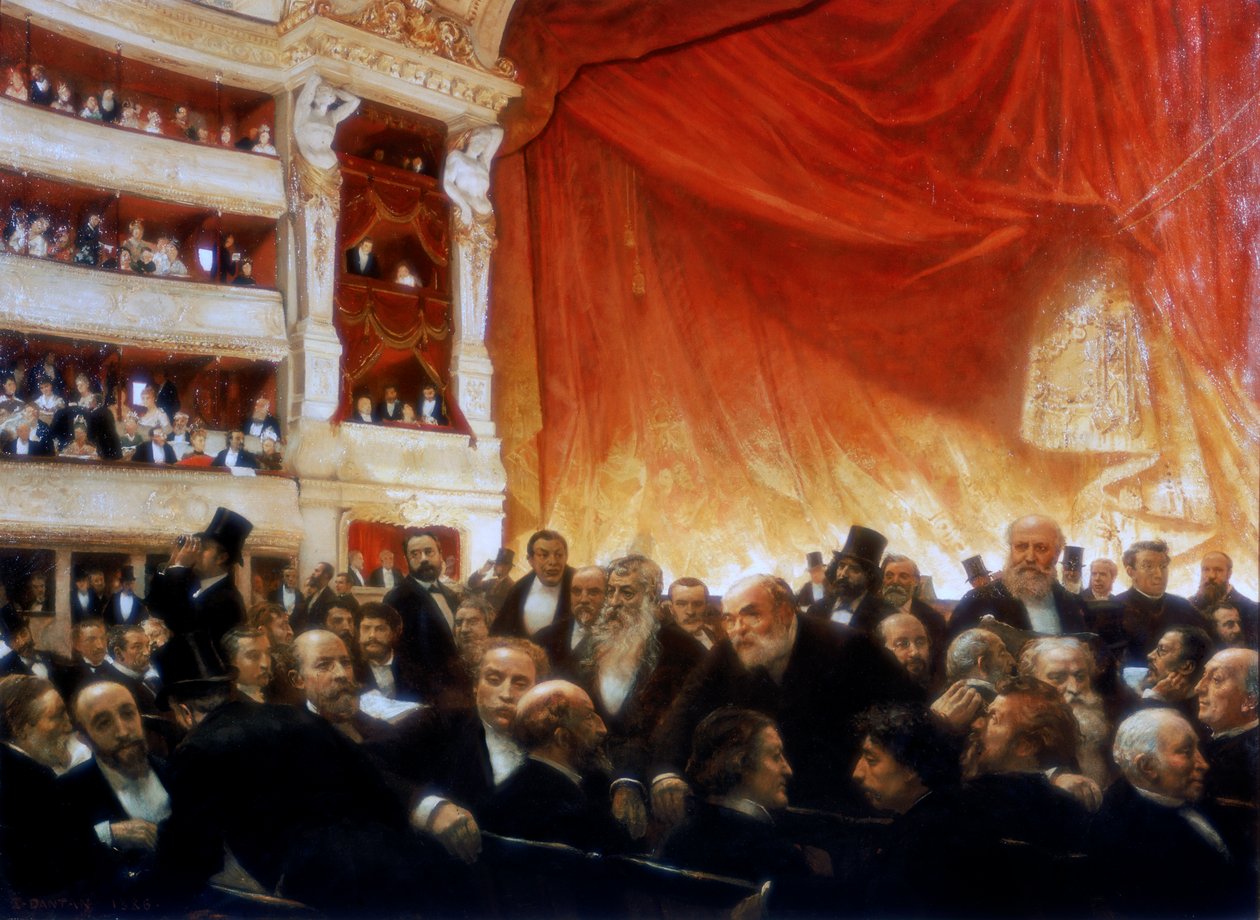 Ett intervall med Comedie Francaise, 1886 av Edouard Joseph Dantan