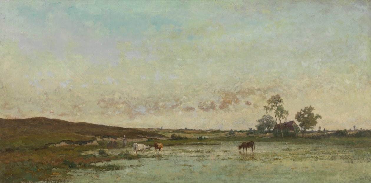 Fen i "Kempen" (olja på duk) av Edouard Jules Joseph Huberti