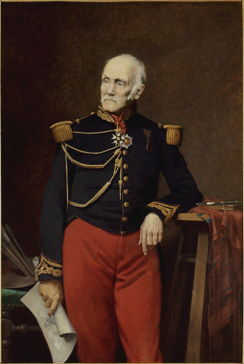 Porträtt av Jean-Charles Langlois 1789-1870, 1876. av Édouard Krug