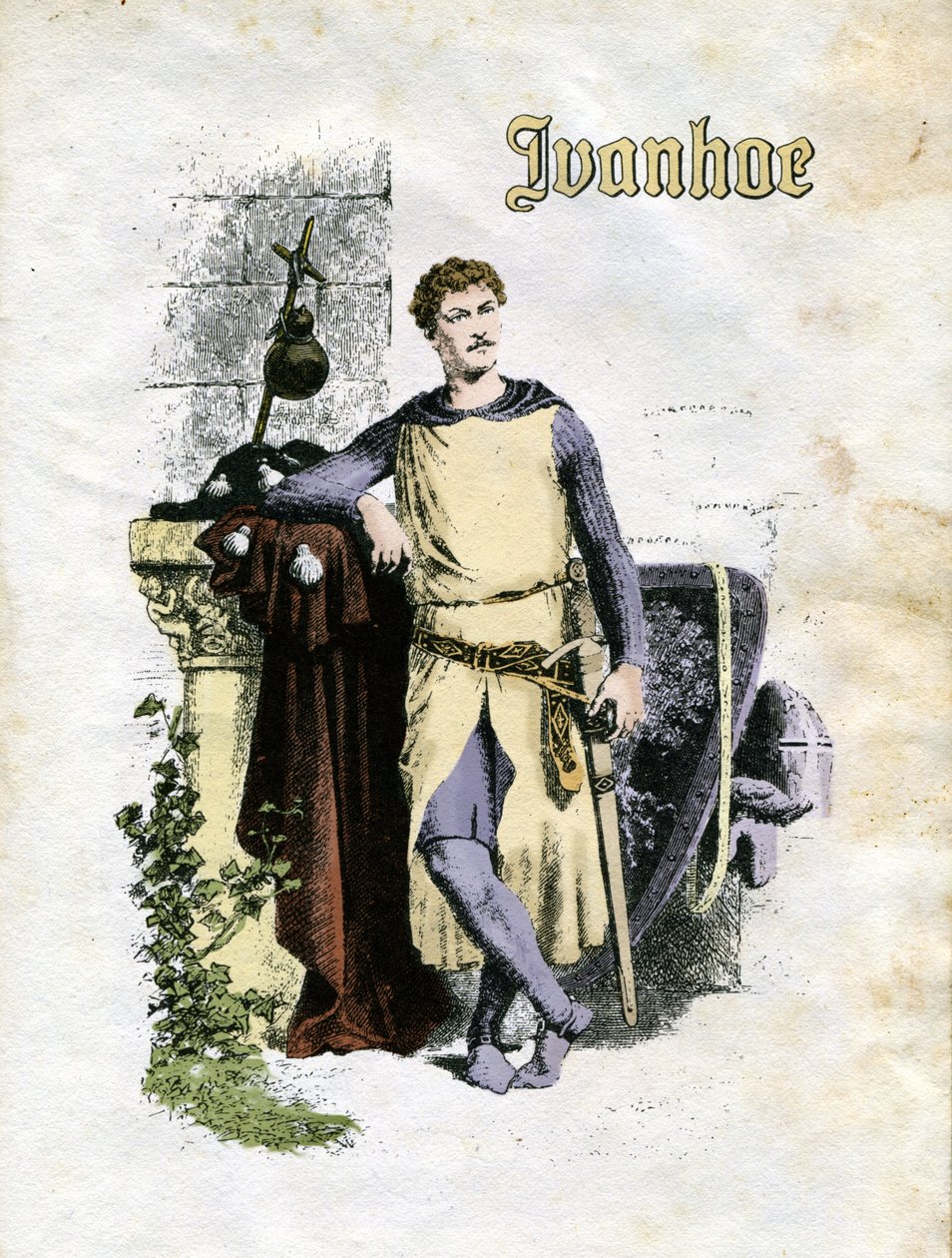 Illustration till Ivanhoe (etsning) av Edouard & Lix Theodore (1830-1897) Frere