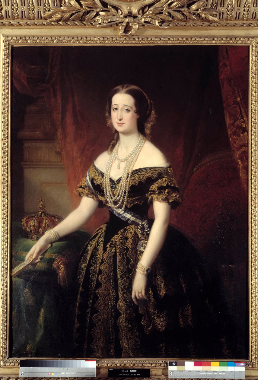 Porträtt av Eugenia, fransmännens impress (olja på duk) av Edouard Louis Dubufe