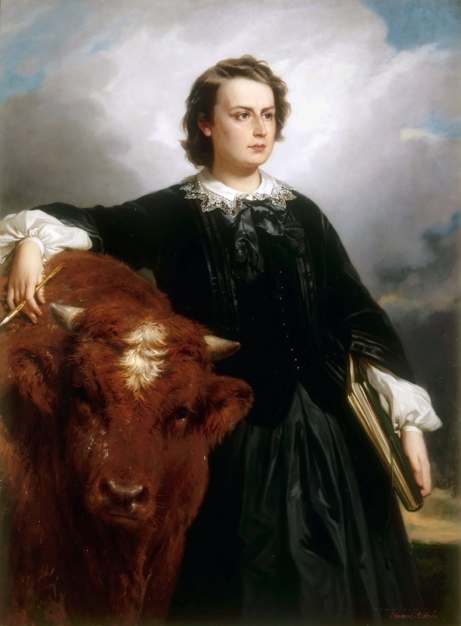 Porträtt av Rosa Bonheur av Edouard Louis Dubufe