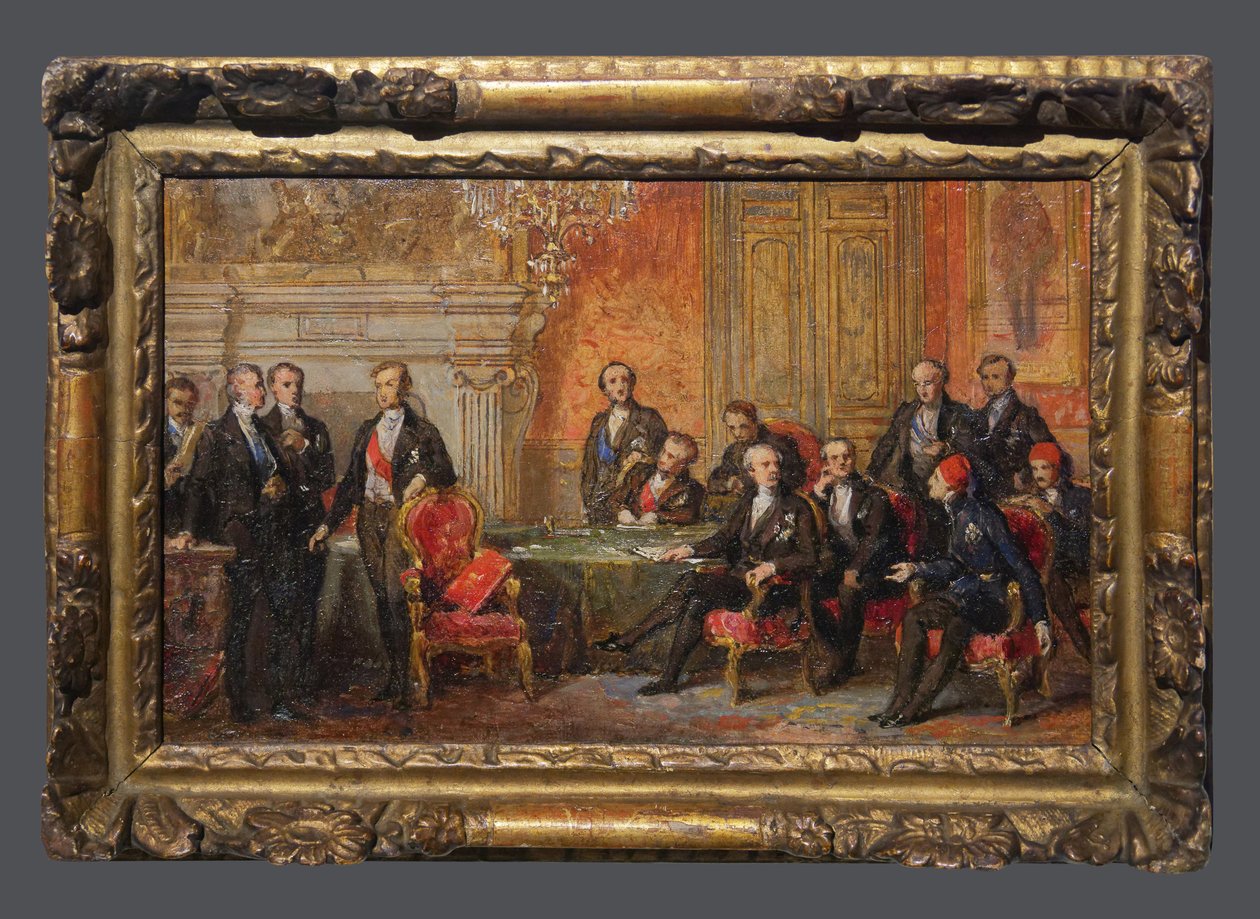 Pariskongressen, från 25 februari till 30 mars av Edouard Louis Dubufe