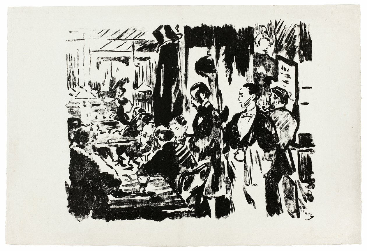 På caféet (opublicerad tallrik) av Édouard Manet