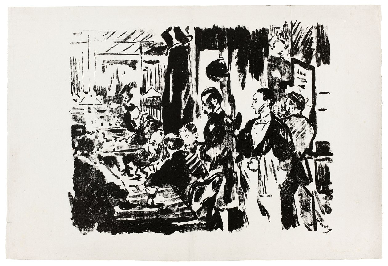 På caféet (opublicerad tallrik) av Édouard Manet