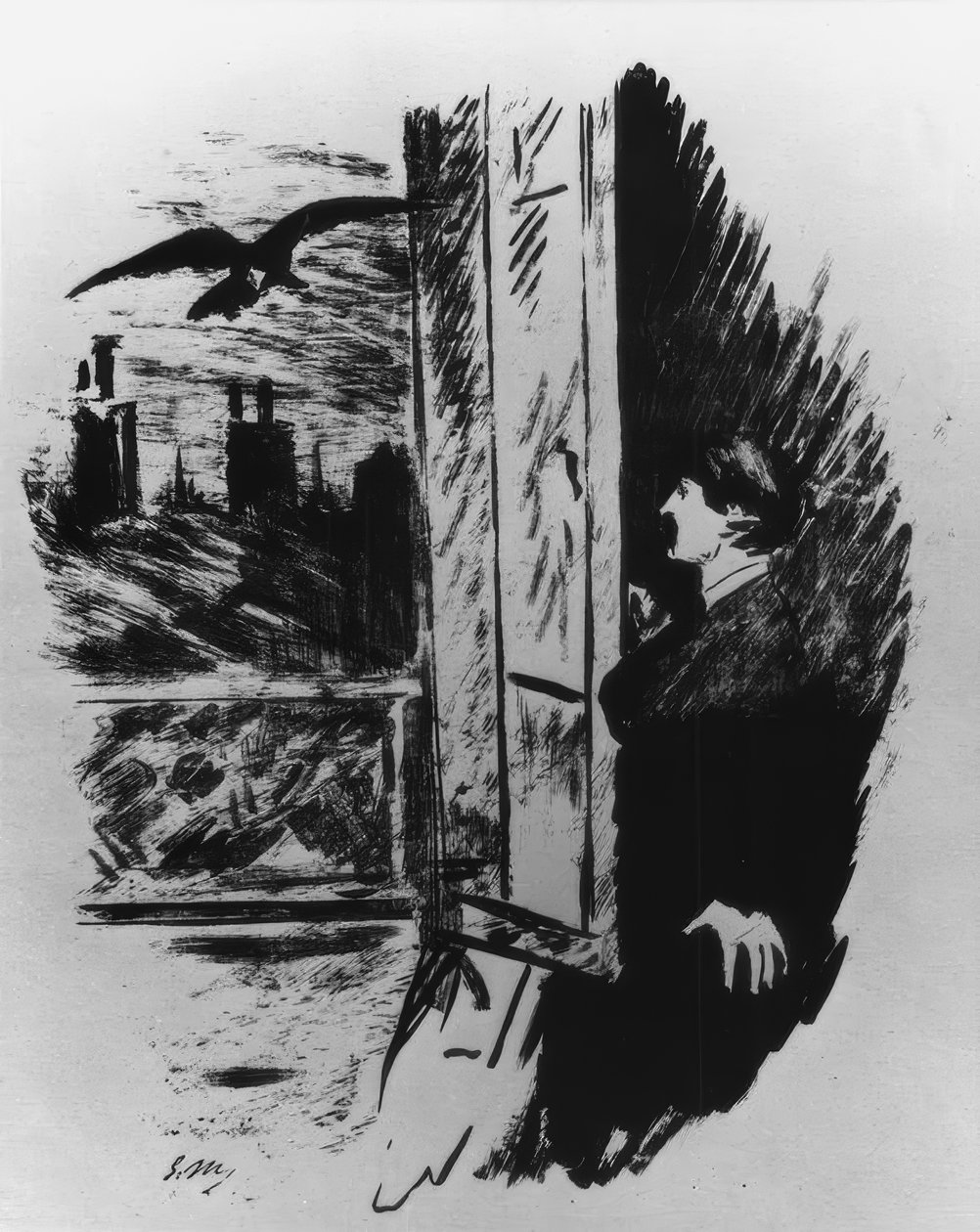 Jag var fönsterporten... av Édouard Manet