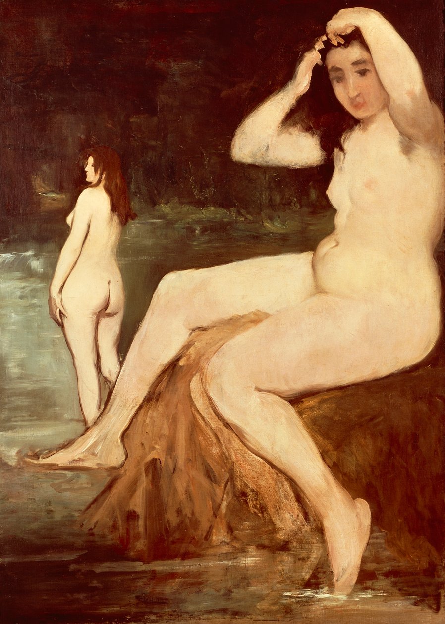 Badgäster på Seine av Édouard Manet