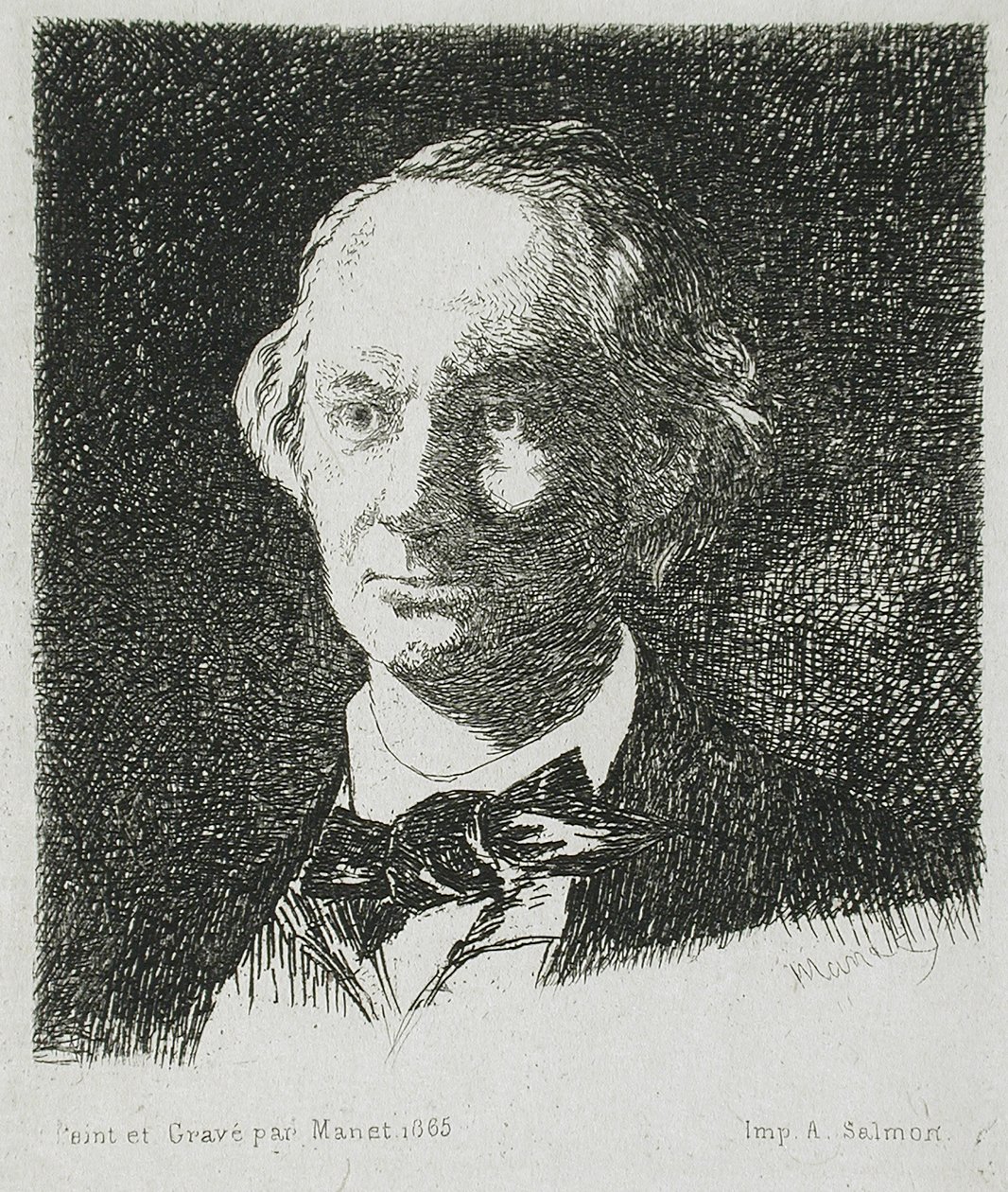 Baudelaire framifrån av Édouard Manet